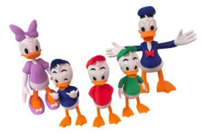 Miniaturas 16cm Action Figure Família Pato Donald Disney