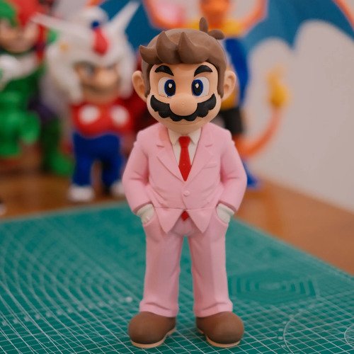D_775614-MLB110321063056_052026-O.jpg Gentleman Mario 25cm Action Figure Inspirado Super Mario - Imagem 6