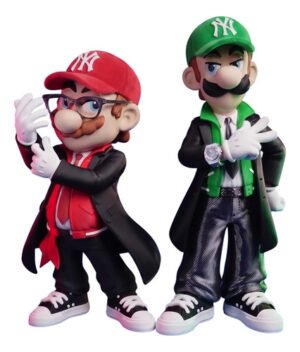 Kit Mario 17cm E Luigi 20cm Estilo Ny Bonecos Action Figures