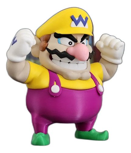 D_778596-MLB110247953676_052026-O.jpg Boneco Wario Action Figure Miniatura Colecionável - Imagem 2