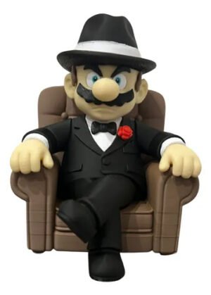 Mario Godfather Mafioso Sentado Poltrona 3d Premium 18cm