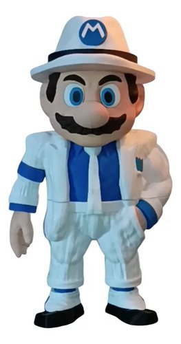 Action Figure Mario 20cm Inspirado Michael Jackson