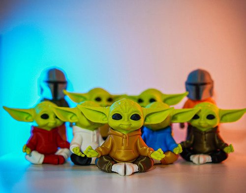 D_790053-MLB111894082652_062026-O.jpg Baby Yoda Grogu Zen Meditação 15cm Action Figure - Imagem 6