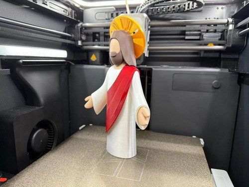 D_792880-MLB112282237075_052026-O.jpg Miniatura Jesus Minimalista 20cm Boneco Colecionável - Imagem 5