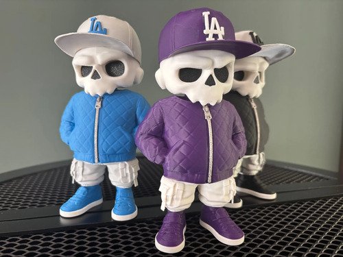 D_797427-MLB107526280695_022026-O.jpg Boneco Skully Estilo Urbano Streetwear Action Figure Hype La - Imagem 4
