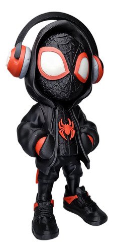 Boneco Homem Aranha Miles Morales Estilo Urbano C/ Fone 3d