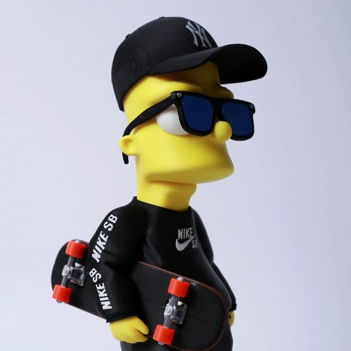 D_799454-MLB107479870785_022026-O.jpg Boneco Bart Simpson Estilo Urbano 19cm Action Figure Skate - Imagem 11