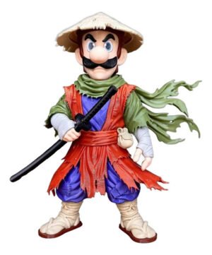 Luigi Samurai 27cm Boneco Inspirado Ronin Geek