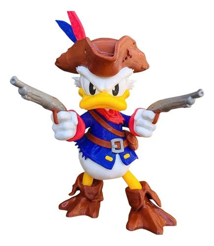 D_807269-MLB108491202437_032026-O.jpg Boneco Pato Donald Jack Sparrow 31cm - Piratas Do Caribe 3d