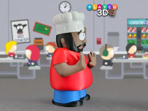 D_811482-MLB111253084171_052026-O.jpg Action Figure Chef South Park Inspirado Geek - Imagem 2