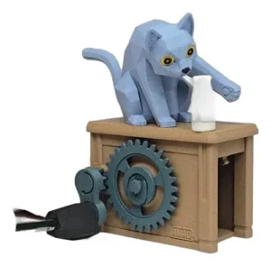 Gato Vs Garrafa De Leite Miniatura Colecionável