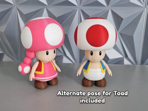 D_816649-MLB111253005467_052026-O.jpg Kit Toad E Toadette Inspirado Super Mario Colecionável - Imagem 3