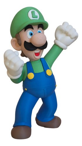 Miniatura 23cm Luigi Action Figure Parceiro Do Mario Bros