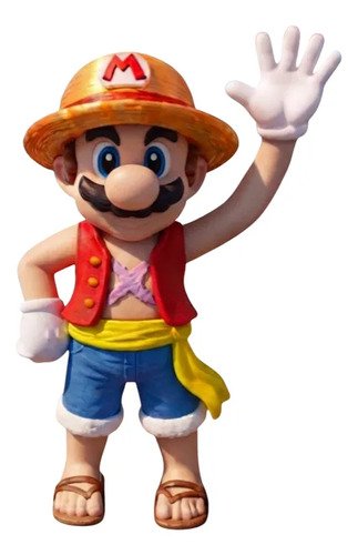 D_827887-MLB111922754721_052026-O.jpg Mario E Luffy 27cm Action Figure Crossover Geek