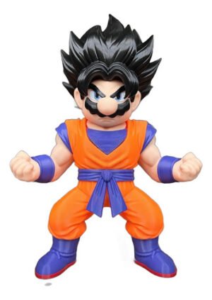 Action Figure Mario Goku 20cm Inspirado Fan Art