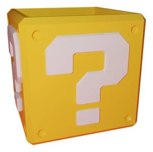 Vaso De Planta Super Mario Bros Cano Bloco Thwomp 3d 10cm Amarelo Bloco De Interrogação