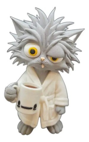 Miniatura Gato 15cm Não Sou Uma Pessoa Matinal Action Figure