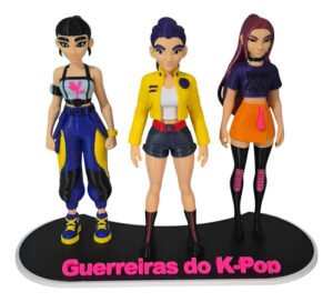 Kit Action Figure 3 Bonecas Guerreiras Do K-pop Demon Hunter