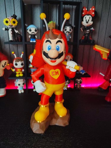 D_841222-MLB110808704325_042026-O.jpg Boneco Mario Bros Chapolin Colorado 3d Premium 34cm - Imagem 2