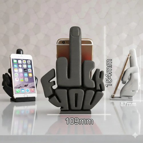 D_848063-MLB98499527011_112025-O.jpg Suporte De Celular Fuck You Dedo Do Meio Mesa Divertido - Imagem 5
