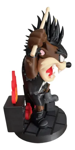 D_851752-MLB105171188605_012026-O.webp Boneco Taz Mania Punk Metallica 30cm - Exclusivo Rock 3d - Imagem 3