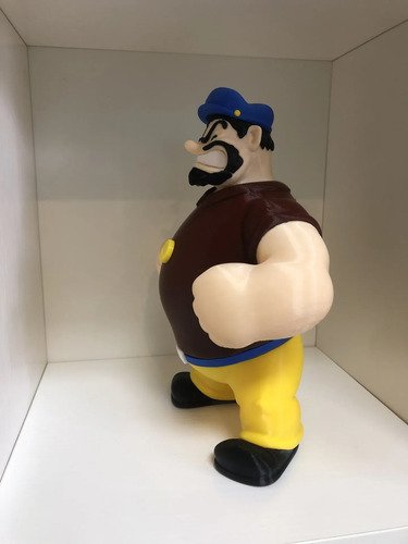 D_855430-MLB111097559668_052026-O.jpg Bluto 20cm Action Figure Boneco Marinheiro Popeye - Imagem 4