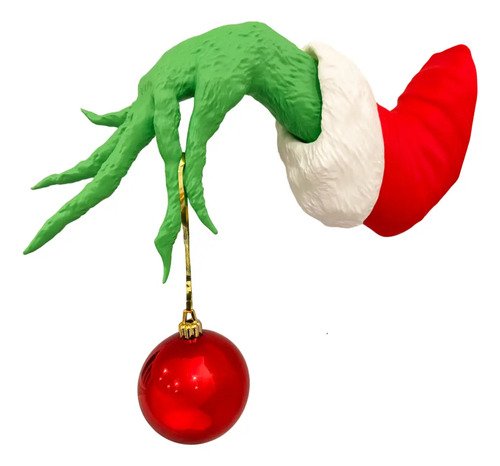 D_860688-MLB97689870024_112025-O.jpg Mão Do Grinch 3d 30cm Para Parede Decoração Natal Verde