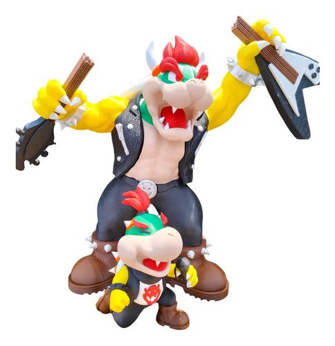 D_861950-MLB109914620786_042026-O.jpg Boneco Bowser E Bowser Junior Rockstar Mario 3d Premium 25cm - Imagem 4