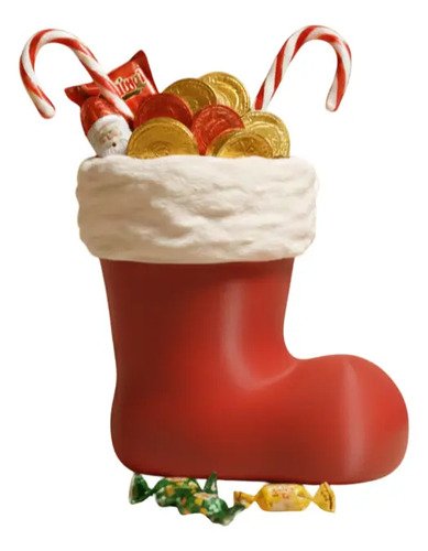 D_869137-MLB99990836757_112025-O.jpg Bota De Natal Decorativa Porta Doces Brinquedos Lembrancinha Vermelho Bota Natalina - Imagem 2