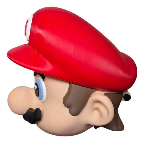D_881042-MLB109901528178_042026-O.jpg Porta Pipoca Super Mario Bros 3d Cabeça Geek Decorativa 22cm - Imagem 5