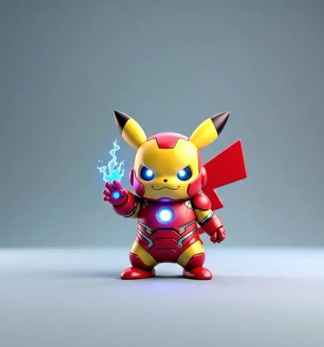 D_882738-MLB111350824957_052026-O.jpg Iron Pikachu 20cm Action Figure Inspirado Geek - Imagem 4