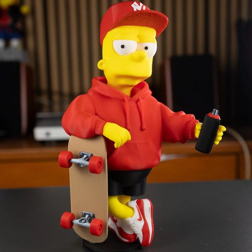 D_888320-MLB111244823435_052026-O.jpg Bart Simpson 20cm Action Figure Inspirado Streetwear - Imagem 4