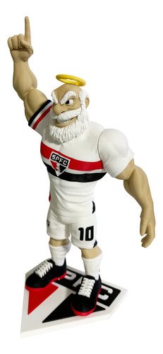 Mascote São Paulo Santo 30cm - Action Figure 3d Base Escudo