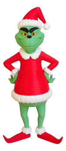 Miniatura 27cm Action Figure O Grinch Natal Roupa Papai Noel