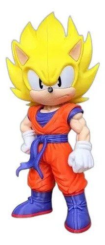 Action Figure Sonic E Goku 25cm Fan Art Geek