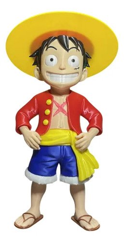 Boneco 25cm Luffy Kid One Piece Monkey D. Luffy 3d Premium