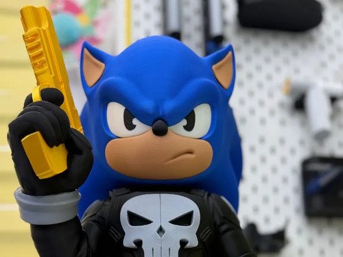 D_903139-MLB110712873560_052026-O.jpg Action Figure Sonic Punisher 20cm Boneco Geek - Imagem 6