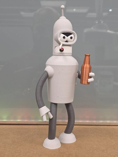 D_905083-MLB111352321645_052026-O.jpg Boneco Bender 26cm Inspirado Futurama Action Figure - Imagem 5