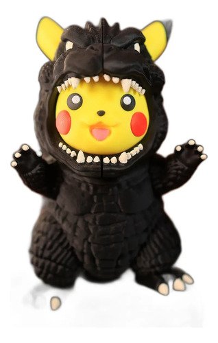 D_917077-MLB111209077463_052026-O.jpg Pikachu Godzilla 20cm Inspirado Geek Colecionável - Imagem 4