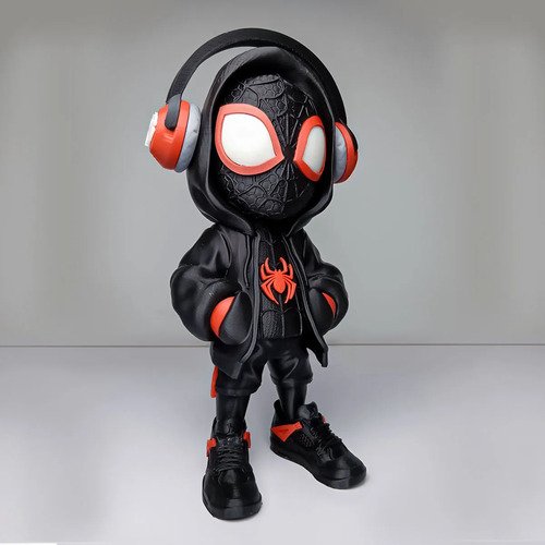 D_918832-MLB108884805763_032026-O.jpg Boneco Homem Aranha Miles Morales Estilo Urbano C/ Fone 3d - Imagem 6