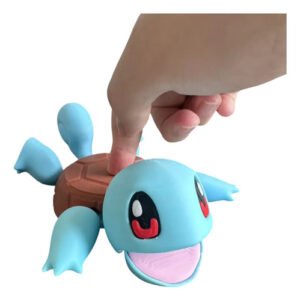 Jogo De 4 Copos Squirtle Tartaruga Colecionável Geek Azul