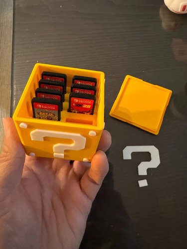 D_922371-MLA108750176412_032026-O-1.jpg Caixa Super Mário Jogos Nintendo Switch Porta Jogos Amarelo Amarelo Com Branco - Imagem 5