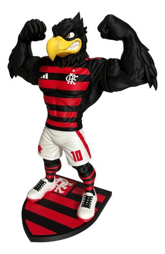 Home Mascote Flamengo Urubu 25cm - Action Figure 3d Base Escudo