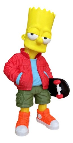 Boneco Bart Simpson Estilo Urbano 29cm Action Figure Skate