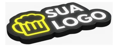 D_927180-MLB86368144786_062025-O.jpg Placa Luminosa 3d Personalizado Sua Logo Marca Comércio Bar Preto 127/220v