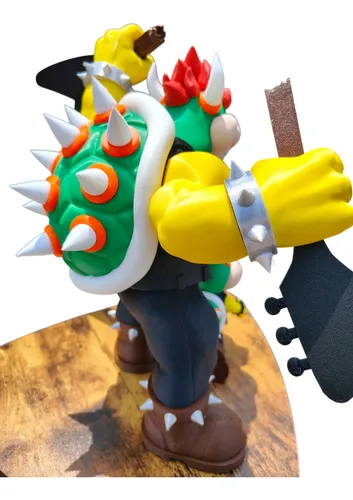 D_928782-MLB110815658105_042026-O.webp Boneco Bowser E Bowser Junior Rockstar Mario 3d Premium 25cm - Imagem 2