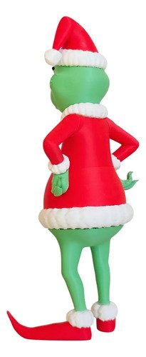 D_929268-MLB96561194762_112025-O.jpg Miniatura 27cm Action Figure O Grinch Natal Roupa Papai Noel - Imagem 2