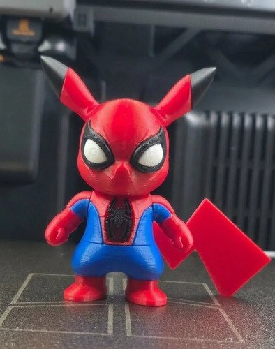D_939845-MLB110412578218_052026-O.jpg Spider Man Pikachu 20cm Action Figure Inspirado - Imagem 2