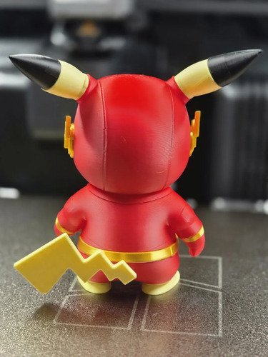 D_942227-MLB111767809158_062026-O.jpg Pikaflash Pikachu C/ Roupa Flash 15cm Action Figure Pokémon - Imagem 4