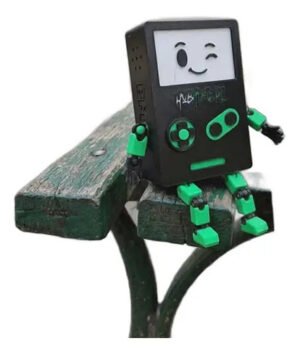 Robi 15cm Boneco Articulado Retro Gaming Bot Geek